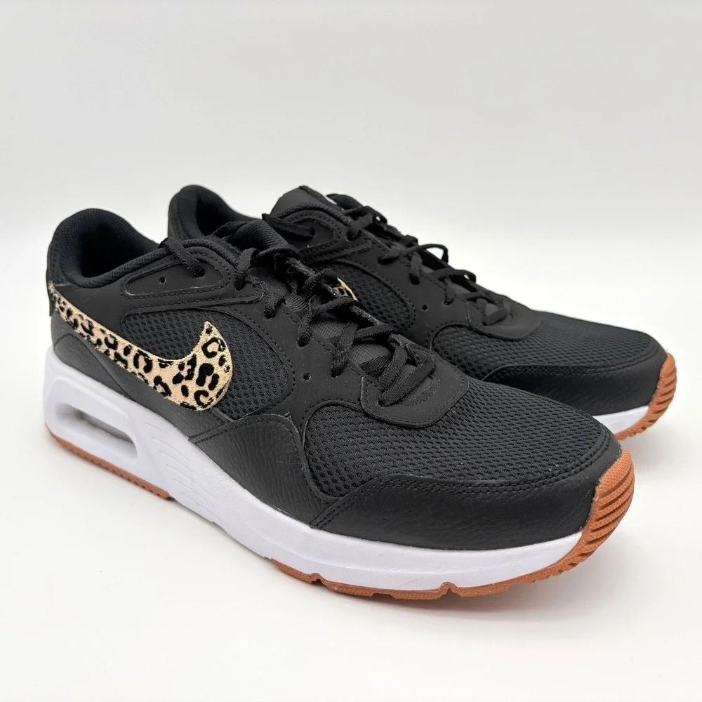 Nike Air Max SC Sneakers Womens Size 11.5 Black Leopard Print Lace Up FZ2649-001